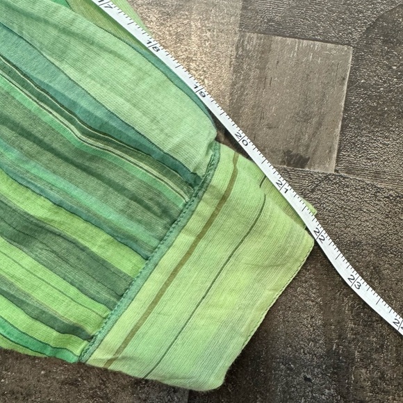 Chico's Vibrant Green Striped Shirt size 3 - Picture 9 of 10